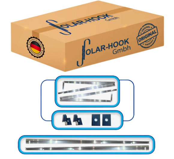 Montagesystem Balkon Halterung Flachdach Süd