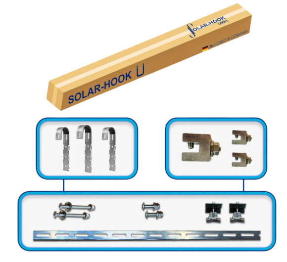 Montagesystem Balkon Halterung eckige Stäbe