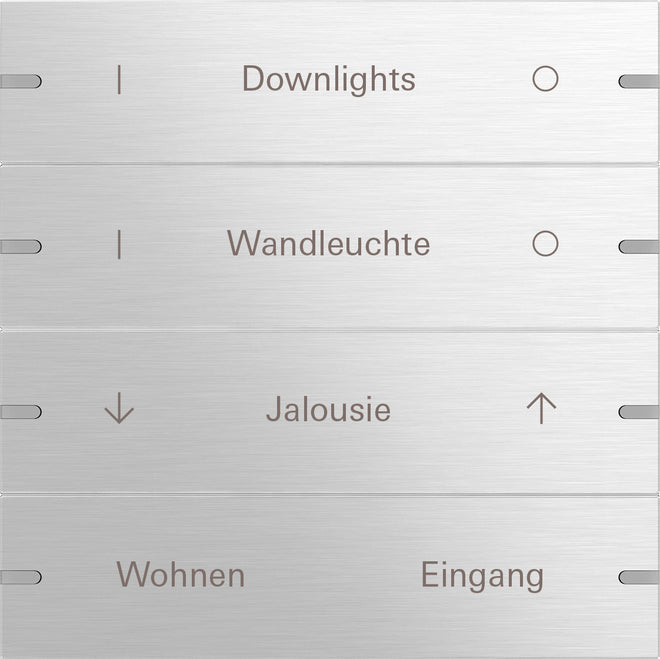 Gira KNX Tastsensor 4 Komfort weiß 4fach inkl. Wippenset mit Beschriftung